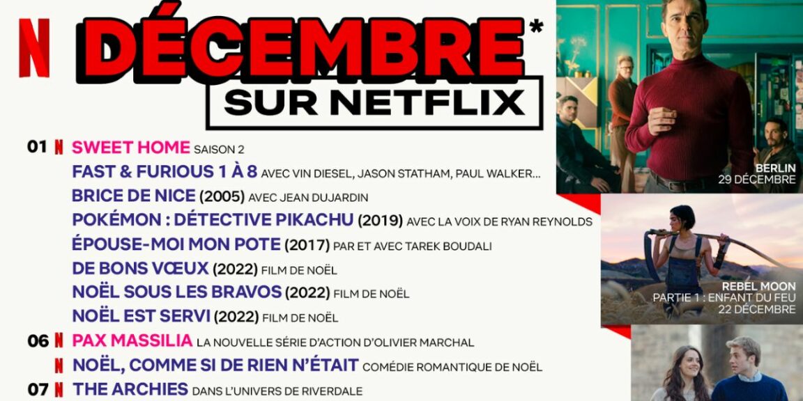 Netflix nouveautés décembre 2023