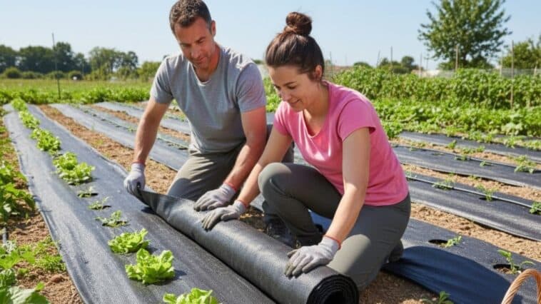 La toile de paillage pour protéger ses plantations
